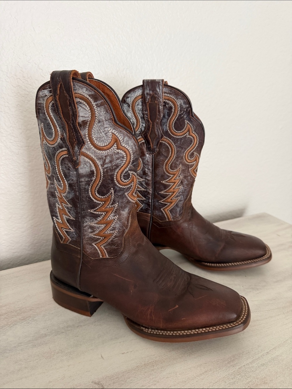 Women’s Dan Post Brown Tess Western Cowboy Boots - Classic Pull-On Sz 8.5 M